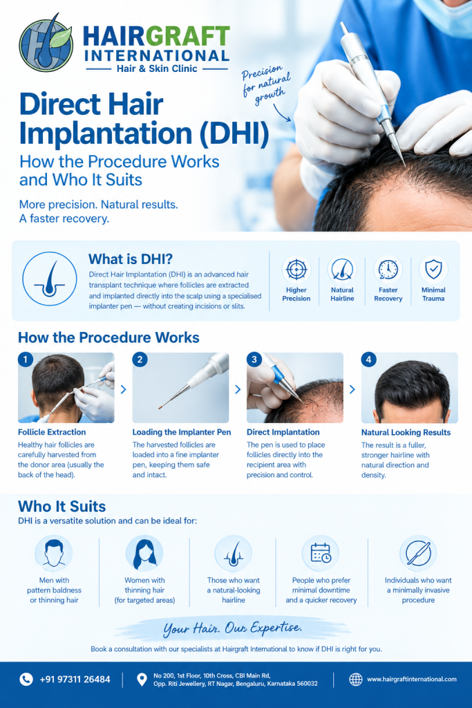 Direct Hair Implantation (DHI): How the Procedure Works and Who It Suits